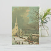 Invitation Dimanche d'hiver autrefois (Debout devant)