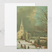 Invitation Dimanche d'hiver autrefois (Devant / Derrière)