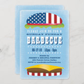 Invitation Dimanche Funday Patriotic Burger Barbecue (Devant / Derrière)