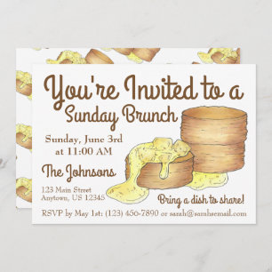 Invitation Dimanche Petit Déjeuner Brunch Biscuits Saucisse G