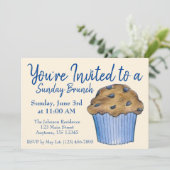 Invitation Dimanche Petit-déjeuner Brunch Blueberry Muffin (Debout devant)