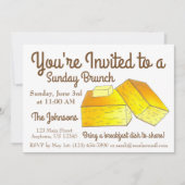 Invitation Dimanche Petit-déjeuner Brunch Spoonbread Pain de (Devant)