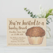 Invitation Dimanche Petit-déjeuner Brunch Streusel Crumb Muff (Debout devant)