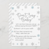 Invitation Dimensions des panneaux de Baby shower d'hiver 5x7 (Devant / Derrière)