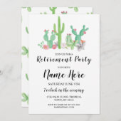 Invitation d'impression d'aquarelle de la partie d (Devant / Derrière)