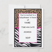 invitation d'impression de guépard (Devant)