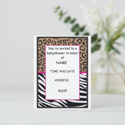 invitation d'impression de guépard (Debout devant)