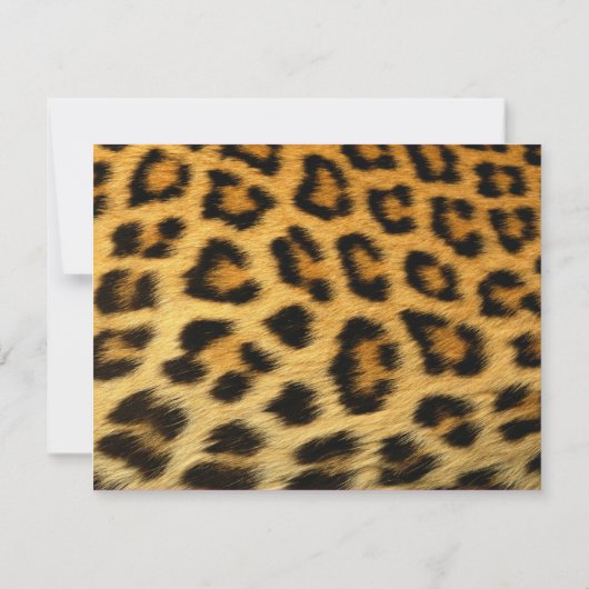 invitation d'impression de guépard (Dos)