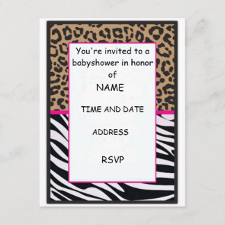 invitation d'impression de guépard