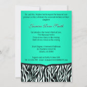 Invitation d'impression de Zebra bitumineux [Turqu (Dos)