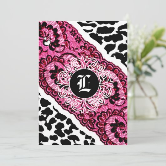 Invitation Dina de commande personnalisée 311 (Debout devant)