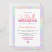 Invitation DINA Holographique Space Cowgirl Bachelorette (Devant)