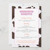 Invitation DINA Space Cowgirl Desert Anniversaire Week-end (Dos)