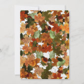 Invitation Dinde de dîner de Thanksgiving (Dos)