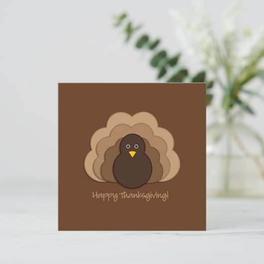 Invitation Dinde de Thanksgiving (Debout devant)