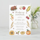 Invitation Dinde de Thanksgiving à la tarte au potiron à l'aq (Debout devant)