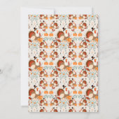 Invitation Dinde de Thanksgiving avec citrouilles, feuillage (Dos)