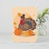 Invitation dinde pèlerine (Debout devant)