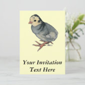 Invitation Dinde Poult Blue Slate (Debout devant)