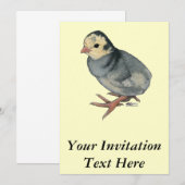 Invitation Dinde Poult Blue Slate (Devant / Derrière)
