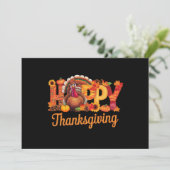 Invitation Dindes Heureuses de Thanksgiving Automne (Debout devant)