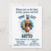 Invitation Dindon drôle de Thanksgiving ou Friendsgiving (Dos)