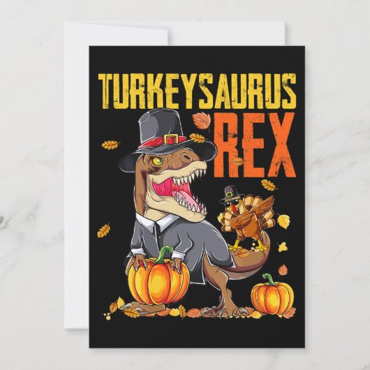 Invitation Dindosaure Rex Dab Dinde TRex Dinosaure Action de (Devant)