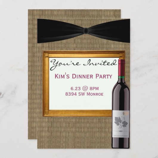 Invitation Dîner (Devant / Derrière)