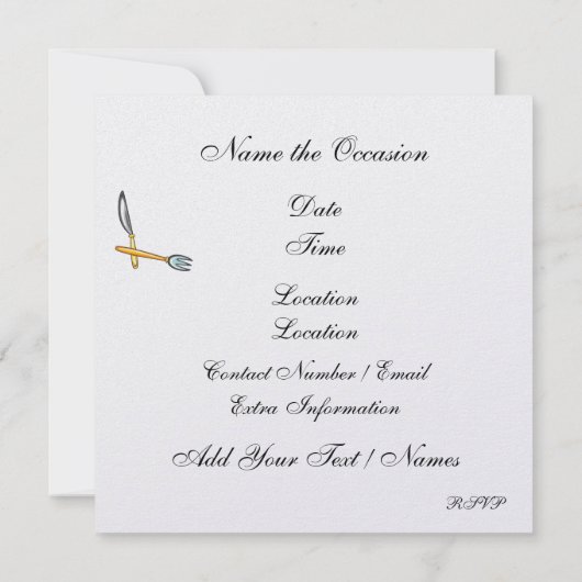 Invitation dîner (Dos)