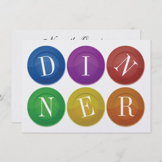 Invitation dîner (Devant / Derrière)