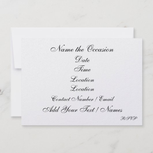 Invitation dîner (Dos)