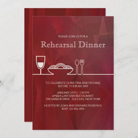 Invitation Dîner (Devant / Derrière)