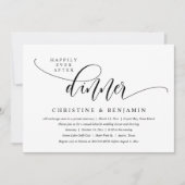 Invitation Dîner à tout jamais, Fuite, Écriture moderne (Devant)