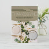 Invitation Dîner Abstrait d'action de grâces (Debout devant)