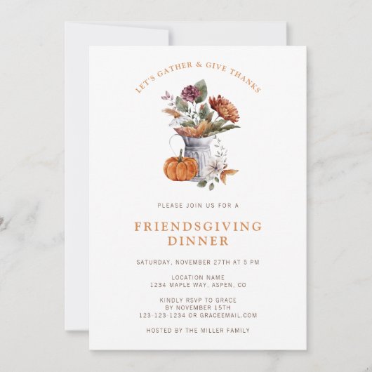 Invitation Dîner Amical (Devant)