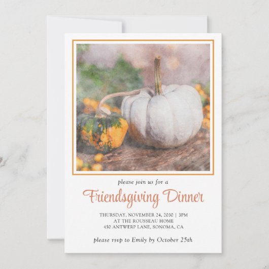 Invitation Dîner Amical (Devant)