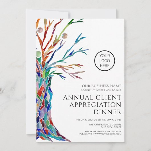 Invitation Dîner annuel d'appréciation du client (Devant)