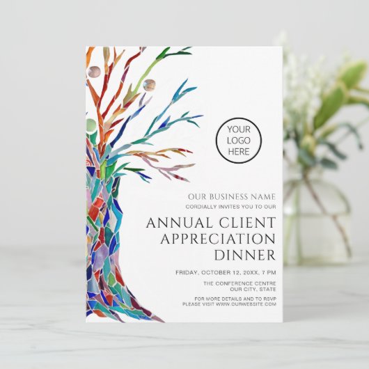 Invitation Dîner annuel d'appréciation du client (Debout devant)