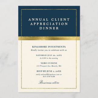Invitation Dîner annuel d'appréciation du client