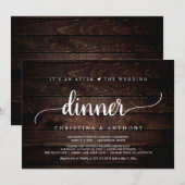 Invitation Dîner après la cérémonie de mariage, dîner d'élope (Devant / Derrière)