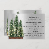 Invitation Dîner Arbre de Noël de Noël (Devant / Derrière)
