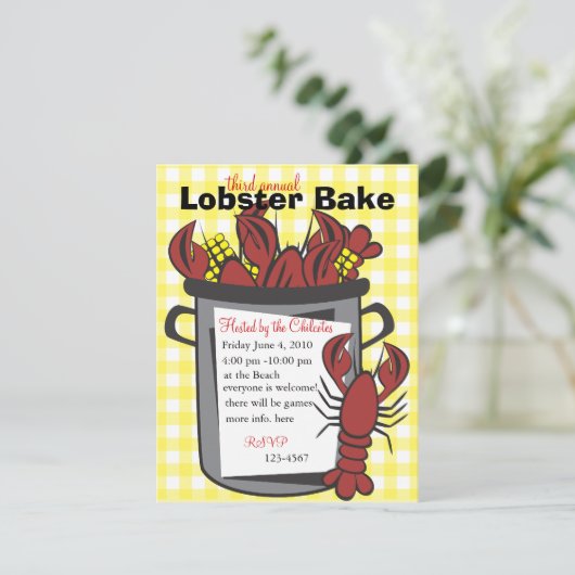 Invitation Dîner au homard (Debout devant)