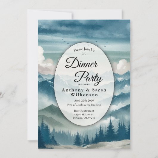Invitation Dîner au restaurant Echoes Through the Misty Pines (Devant)