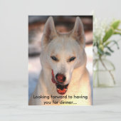 Invitation Dîner avec humour (Debout devant)