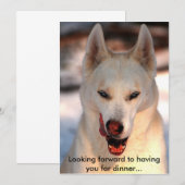 Invitation Dîner avec humour (Devant / Derrière)