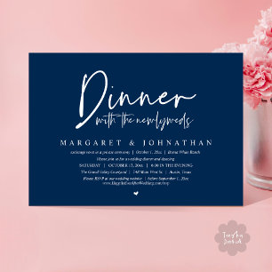 Invitation Dîner avec les nouveaux mariés, Mariage Elopement