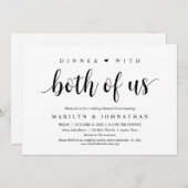 Invitation Dîner avec nous deux, Mariage Rehearsal Party (Devant / Derrière)