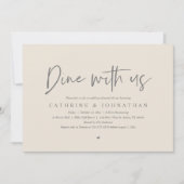 Invitation Dîner avec nous, Dîner de répétition Mariage (Devant)