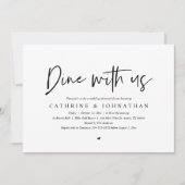 Invitation Dîner avec nous, Dîner de répétition Mariage (Devant)