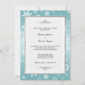 Invitation Dîner bleu et blanc de répétition de mariage (Dos)